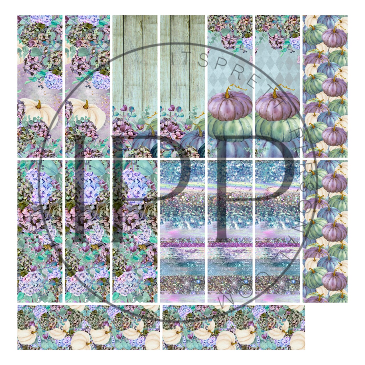 #233 CLEAR Fall-elijah Pen Wrap Combo 1.5in x 4.75in 12x12 Vinyl Sheet